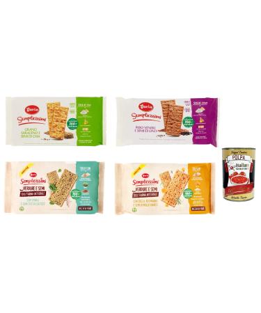 Doria Test Kit - Semplicissimi Cracker Cracker, buckwheat 2 x 245 g, 2 x 280 g + Polpa Italian Gourmet Polpa 400 g