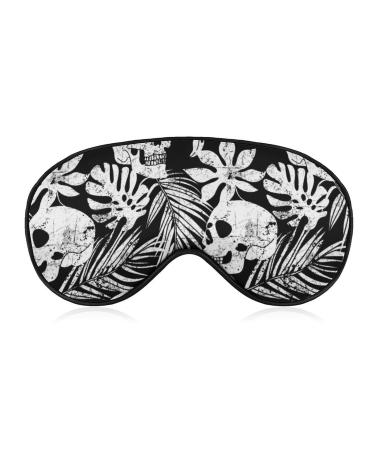 Skull and Leaves Unisex Light-Blocking Eye Mask Sleep Mask Suitable for Naps at Home in The Office and on Airplanes Style-19-3