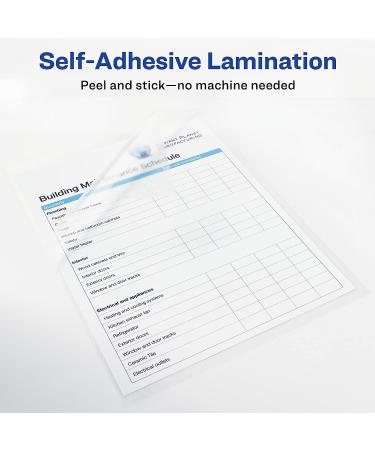 50 Pack Avery 73601 Self-Adhesive Laminating Sheets - 9x12 Inch, Clear, Permanent Adhesive - Buy Online on GoSupps.com