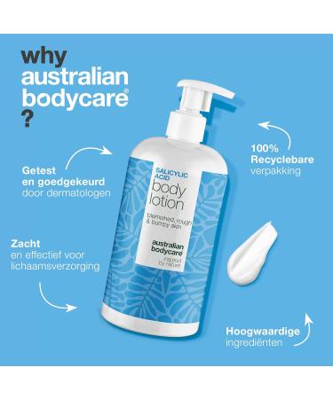 Australian Bodycare Body lotion with salicylic acid against impurities dry and oily skin Contains BHA niacinamide and hyaluronic acid for exfoliation and deep hydration - Buy Online on GoSupps.com