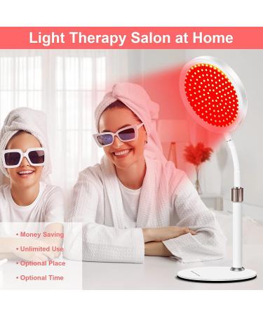 Shyineyou 660nm Red Light Therapy Lamp for Face, Skin, Neck, Hands - LED Red Light Therapy Device with Base - Buy Online on GoSupps.com