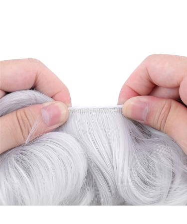 SEGO Silver-Grey Hairpiece Bun Tie | Voluminous Hair Extensions for Updos | 50g Hair Knot - Buy Online on GoSupps.com