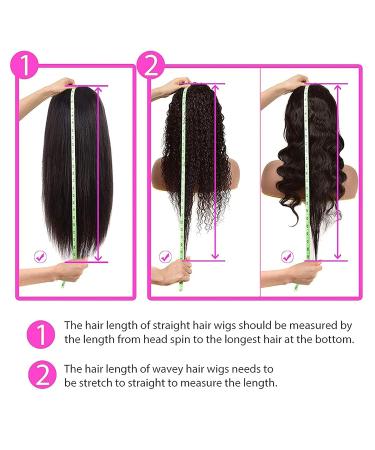 22inch Straight 13x6 Lace Front Wig Human Hair 180% Density Pre Plucked Transparent Lace Frontal Wig for Black Women - Brazilian Virgin Hair, Bleached Knots - Buy Online on GoSupps.com
