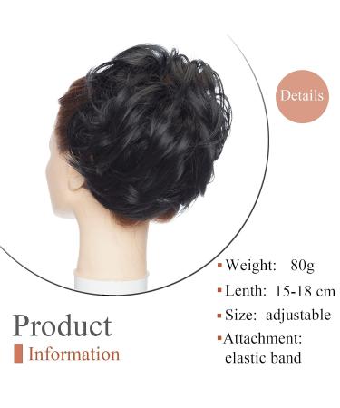 SEGO Hair Extensions - Large 80g Messy Wavy Bun & Updo Hairpiece in 1# Black | International Shipping Available - Buy Online on GoSupps.com