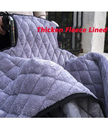 Winter Thicken Wheelchair Warmer Blanket Windproof Fleece Lined Cozy Leg Cover with Zipper 130x66 cm - Buy Online on GoSupps.com