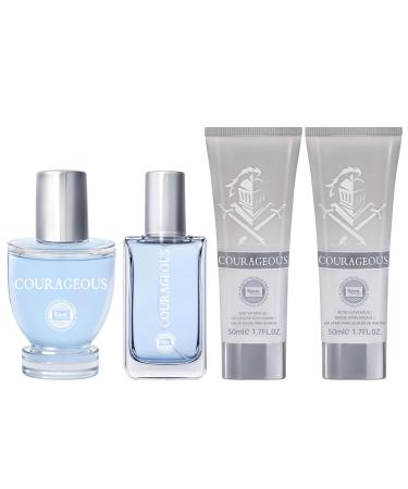 Hybrid & Company Courageous 4Pcs Gift Set For Men 20ml-Perfume&50ml-Perfume&50ml-After Shave Balm &50ml-Shower Gel - Buy Online on GoSupps.com