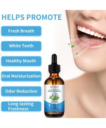 Natural Peppermint Oil Mouthwash Concentrate - 100% Pure Essential Oil Fluoride-Free 300 Uses Promotes Gum Health | 2.02fl oz - Buy Online on GoSupps.com