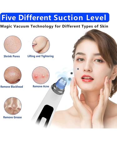 Blackhead Remover Vacuum - USB Rechargeable Acne & Comedone Extractor Tool with LED Display - Buy Online on GoSupps.com