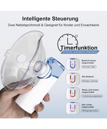 Cinlinso Inhalation Device for Kids & Adults - Rechargeable Adjustable Spray Self-Cleaning Inhaler - Perfect for Home & Travel - White - Buy Online on GoSupps.com