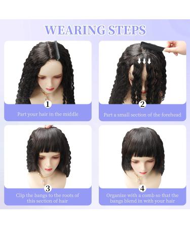 Thick Hair Bangs Clip in Fringe - Dark Brown Human Hair Extension - Buy Online on GoSupps.com