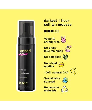 B.an Dark Self Tanner Kit | Fast-Acting Sunless Tanner Bundle | Vegan & No Artificial Smell | 200ml Mousse & Applicator Glove - Buy Online on GoSupps.com