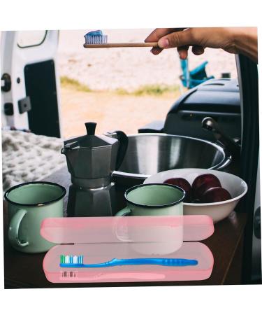 Magiclulu Portable Toothbrush Case - 4 Pcs Travel Dental Storage Box - Kissing Brushes Himmelblau - 21x5.5cm - Buy Online on GoSupps.com