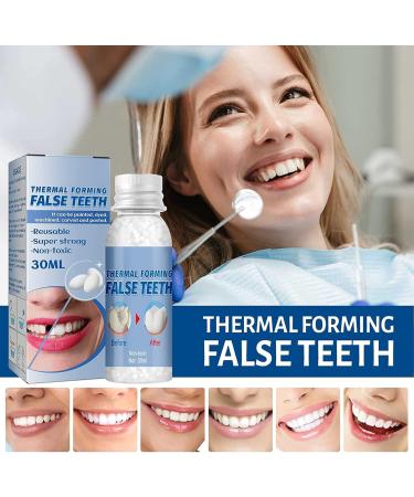 Buy WTTFC Instant Veneer Dentures & Temporary Dental Repair Set - Thermal Adhesive Pearls for Missing Tooth Attachment - Buy Online on GoSupps.com