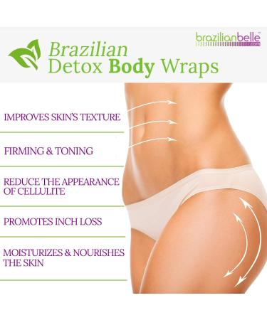 Brazilian Belle Detox Clay Body Wraps for Women - 30 Minute Formula with Bentonite Clay - 8oz (Pack of 3) - Buy Online on GoSupps.com