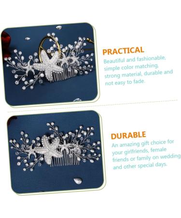 Ipetboom Starfish Side Hair Comb Tiara Bridal Hair Accessories Beach Hair Accessories Bride Hairpiece Comb Headband Girls Hair Accessory Wedding Headpiece Hair up Sweet Bridesmaid Alloy - Buy Online on GoSupps.com