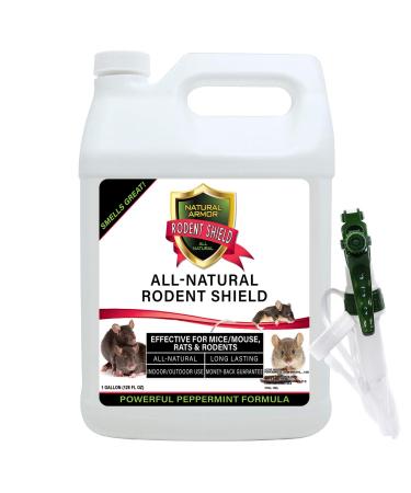Peppermint Repellent for Mice/Mouse Rats & Rodents. Natural Spray for Indoor & Outdoor Use. Natural Armor Rodent Shield. 128 OZ Gallon 128 Fl Oz (Pack of 1) Trigger Sprayer