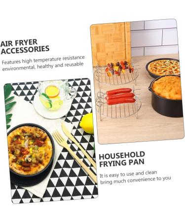 Cabilock 1set Air Fryer Accessories BBQ Rack Air Fryer Pot Accessories Baking Rack Cake Rack Stainless 5pcs - Buy Online on GoSupps.com