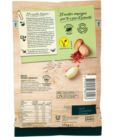 6 x Knorr Risotto rice saffron and porcini mushrooms 175 g 100% Italian ready meals - Buy Online on GoSupps.com