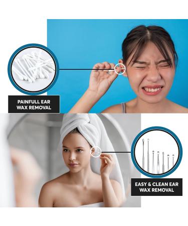 ZetZee Ear Wax Removal Kit - 8 Piece Stainless Steel Ear Cleaner Set with Storage Box - Buy Online on GoSupps.com
