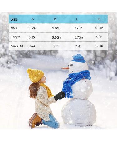 Yobenki Waterproof Ski Gloves - Kids Black Medium (5-6 years old) | Cold Weather Snowboarding & Skiing Gloves for Men, Women, & Kids - Buy Online on GoSupps.com