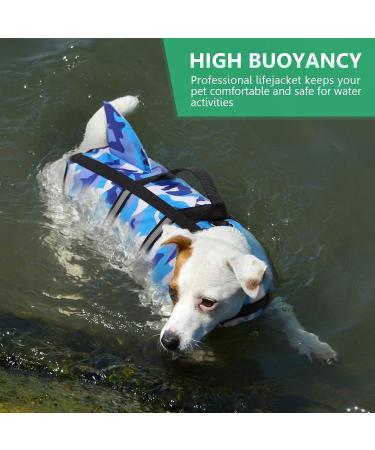 Cit toile Camouflage Life Jacket for Dogs | Small Medium & Large | Shark Design Handle & Reflective Safety | Ideal for Swimming in Sea Lake & River - Buy Online on GoSupps.com