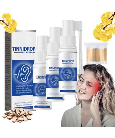 RJDJ Luhaka Tinnidrop Tinnitus Relief Spray Tinnitus Relief for Ringing Ears Luhaka Ear Drops Tinnitus Relief Device Ear Wax Cleaner Earwax Removal Kit (3PCS)