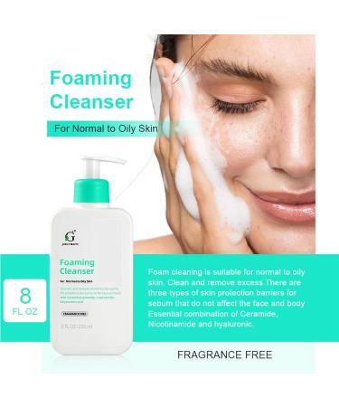 Foaming Cleanser for Normal to Oily Skin - Face Cleanser Oily Skin Cleanser - Face Wash Women - Facial Cleanser Make Skin Clean and Clear - Acne Foaming Wash Facial Cleanser for Women Men - Buy Online on GoSupps.com