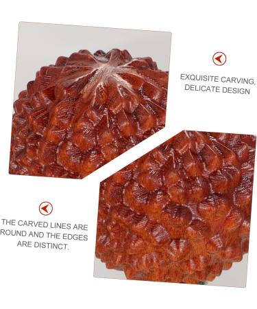 TOVINANNA 2 Piece Hand Carved Wooden Massage Ball Set - Acupressure Decor & Decompression Ornament for Relaxation - Perfect for Home & Office - Buy Online on GoSupps.com