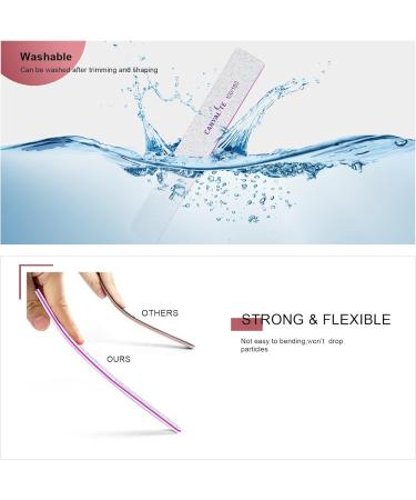 Canvalite 10stk Professional Nail Files for Gel Nails - Washable & Reusable 100/180 Double-Sided Nail Buffer Blocks - Buy Online on GoSupps.com