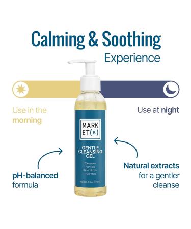 Market B Gentle Cleansing Gel for All Skin Types Sensitive & Acne-Prone Skin - Oil-Free Face Wash with Witch Hazel & Licorice Root Hydrating Vegan Cleanser pH-Balanced Cruelty-Free USA-Made - Buy Online on GoSupps.com
