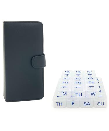 e-Pill 5 Times a Day x 7 Day Small Weekly Pill Organizer Vitamin and Medicine Pill Box - with Discreet Case