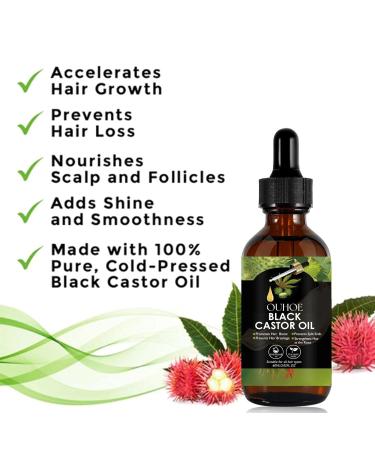 Premium Black Castor Oil - 100% Pure & Natural for Hair & Skin Wellness | International Shipping Available - Buy Online on GoSupps.com