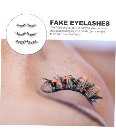 minkissy 3 Pairs False Lashes Decor Fake Eyelashes Individual False Eyelashes Wispy Eyelashes Fake Lashes Individual Fake Lashes Natural Makeup Tools for Women Slim Extend Chemical Fiber - Buy Online on GoSupps.com