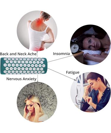Vinteam Acupressure Set - Self-Healing Massage Mat Neck Pillow Transport Bag & Massage Ball | Acupuncture Kit for Men & Women - Buy Online on GoSupps.com