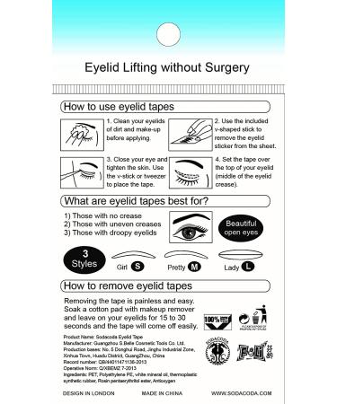 Foli Schluepflid Tape - Eye Lifting Lid Stickers for Beautiful Open Eyes | 60 Pairs for Ladies & Girls - Achieve a Youthful Look! - Buy Online on GoSupps.com