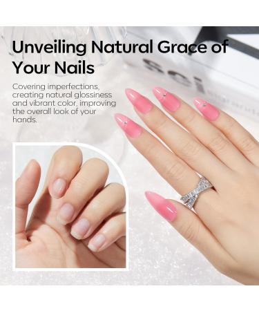 Modelones Gel Nail Polish 6 Colors Jelly Gel Polish White Nude Pink Gel Neutral Nail Art Design Summer Translucent Gel Nail Kits Soak Off LED Nail Lamp Cured Manicure Salon DIY Girls Women Gift White Pink - Buy Online on GoSupps.com