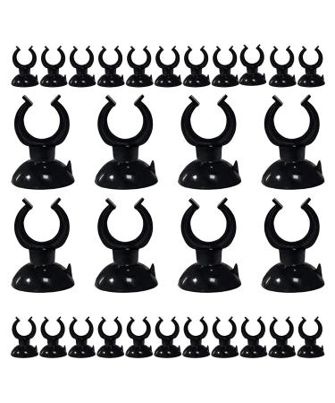 Gzhaizhuan 30 STK aquarium suction cup PVC material Fish tank tank suction cups for aquarium fish tank hose holder pipe aquarium accessories 30 20mm black