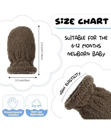 Pesaat Double Layer Fleece Baby Gloves - Anti-Scratch Mittens for Boys and Girls | 6-12 Months (3pcs) - Winter Infant Toddler Mittens - Buy Online on GoSupps.com