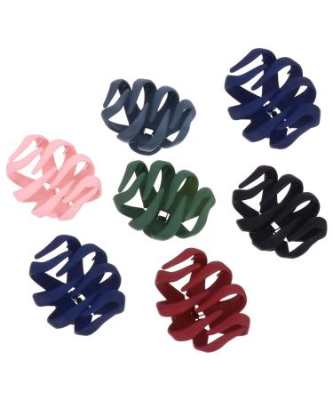 Minkissy 7 Pieces Octopus Hair Clips Spider Hair Claw Non-Slip Large Claw Clips for Medium or Thick Hair (Random Color)