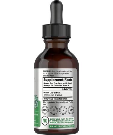 Mullein Leaf Liquid Extract 2 fl oz | Alcohol-Free, Vegetarian, Non-GMO & Gluten-Free | Horbaach - Buy Online on GoSupps.com