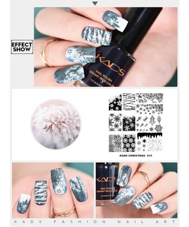 KADS CH015 Christmas Stamping Plate - Nail Art Decoration Tool | Christmas Tree & Snowflake Designs for Festive Nail Art - Buy Online on GoSupps.com