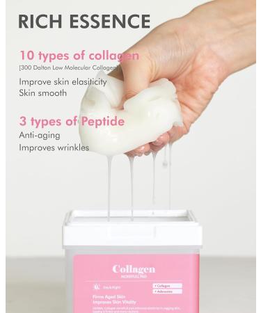 DERMAL Collagen Moistfull Pad - Korean Vegan Toner for Elasticity & Wrinkle Improvement | 120 Tencel Pads - Buy Online on GoSupps.com