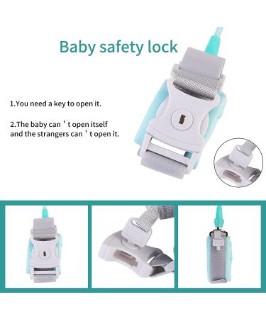 Reflective Toddler Safety Leash with Key Lock - Anti Lost Wrist Link for Kids | 8.2 feet - Buy Online on GoSupps.com
