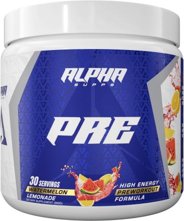 Alpha Supps Pre Pre-Workout Powder for Men & Women Back to Basics Preworkout Formula for Fitness & Gym Training Athletes - Boost Energy Focus & Performance (30 Servings Watermelon Lemonade) Watermelon Lemonade 10.6 Ounc  - Buy Online on GoSupps.com