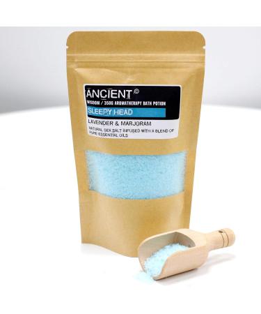 Shakra Health Sleepy Head Natural Sea Salt and Pure Essential Oils. Soothing Aromatherapy Bath Salt Deep Soak Muscle Relief Potion: 350g Resealable Bag - Lavender and Marjoram - Buy Online on GoSupps.com