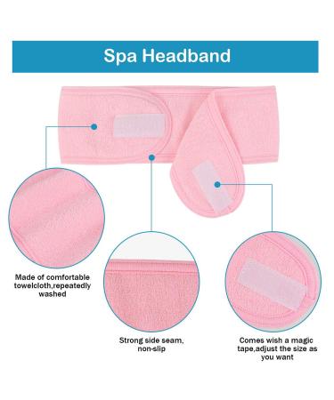 2 Piece Spa Hair Band Set - Terry Cloth Makeup & Sports Headbands for Yoga & Hair Protection - Buy Online on GoSupps.com