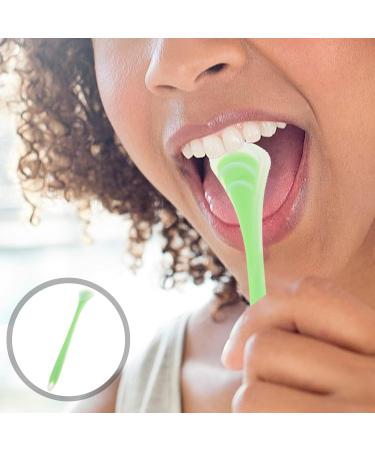 Ipetboom Tongue Scraper - Silicone Tongue Brush for Bad Breath Relief | Oral Hygiene Tool Light Green - Buy Online on GoSupps.com