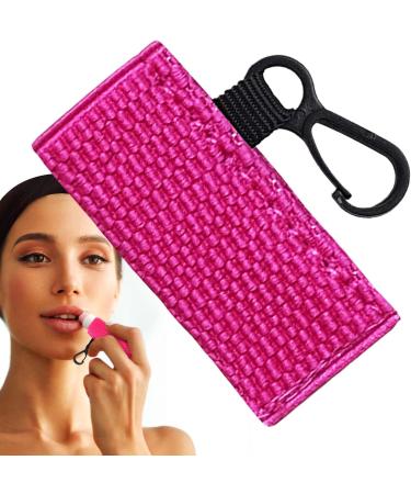 SVCEQZE Lip balm holder | Lip oil pouch Lip balm holder with keychain for home travel bright pink Refer to description - Buy Online on GoSupps.com