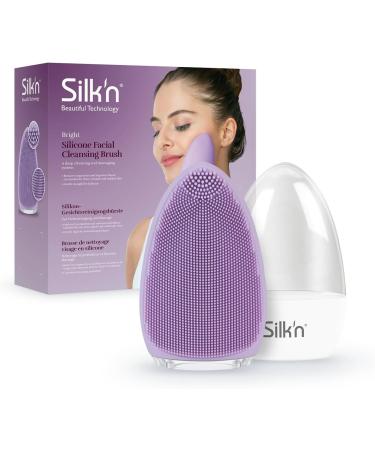 Buy Silkn Bright Facial Cleaning Brush - Silicone Waterproof Rechargeable Gentle Peeling & Massage Hygienic Deep Cleaning in Violet - International Shipping Available - Buy Online on GoSupps.com