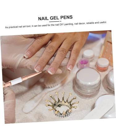 minkissy Pull Line Nail Art Pen Gel Manicure for Nails Acrylic Nail Brush Double End Nail Pen Nail Art Striping Nail Pen Nail Gel Pens Acrylic - Buy Online on GoSupps.com